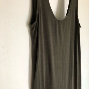 Olive green long dress